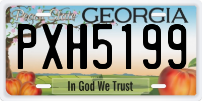 GA license plate PXH5199