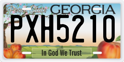 GA license plate PXH5210