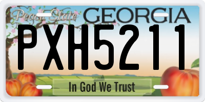 GA license plate PXH5211