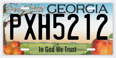 GA license plate PXH5212