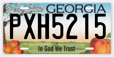 GA license plate PXH5215