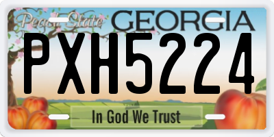 GA license plate PXH5224