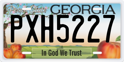 GA license plate PXH5227