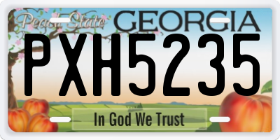 GA license plate PXH5235