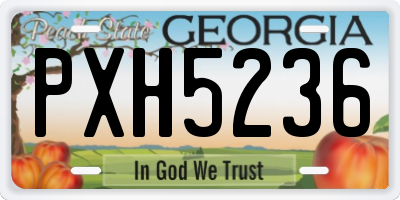GA license plate PXH5236