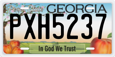 GA license plate PXH5237
