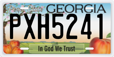GA license plate PXH5241