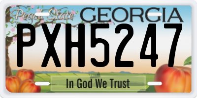 GA license plate PXH5247