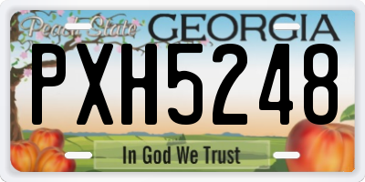 GA license plate PXH5248