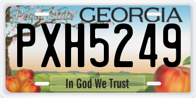 GA license plate PXH5249