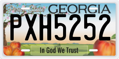 GA license plate PXH5252