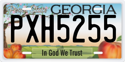 GA license plate PXH5255