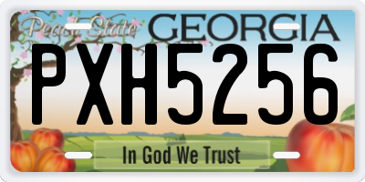 GA license plate PXH5256