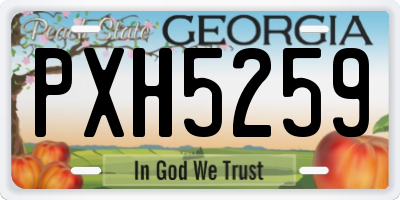 GA license plate PXH5259