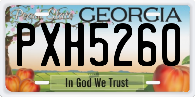GA license plate PXH5260