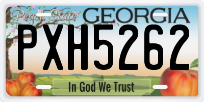 GA license plate PXH5262