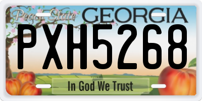 GA license plate PXH5268