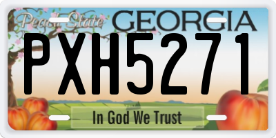 GA license plate PXH5271