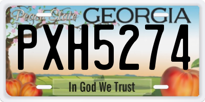 GA license plate PXH5274