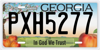 GA license plate PXH5277