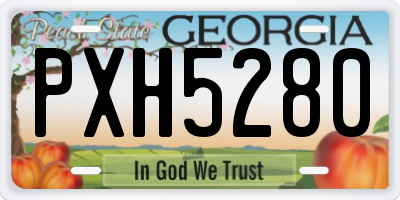 GA license plate PXH5280