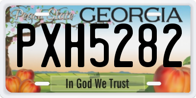GA license plate PXH5282