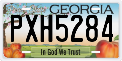 GA license plate PXH5284