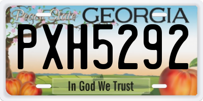 GA license plate PXH5292