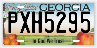 GA license plate PXH5295
