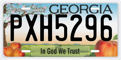 GA license plate PXH5296