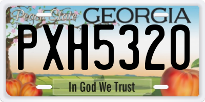 GA license plate PXH5320