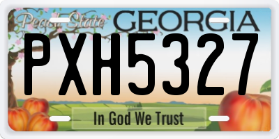 GA license plate PXH5327