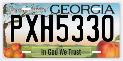 GA license plate PXH5330