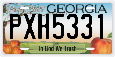 GA license plate PXH5331