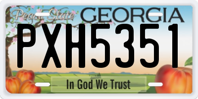 GA license plate PXH5351