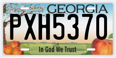 GA license plate PXH5370