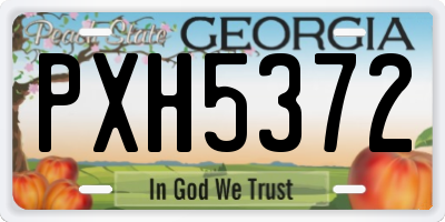 GA license plate PXH5372