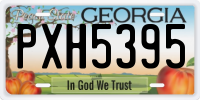 GA license plate PXH5395