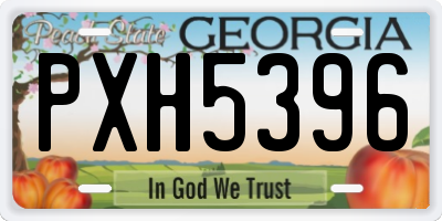 GA license plate PXH5396