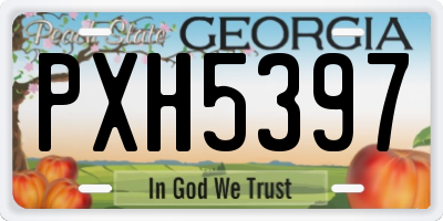 GA license plate PXH5397