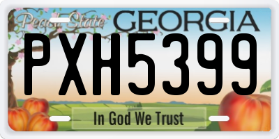 GA license plate PXH5399