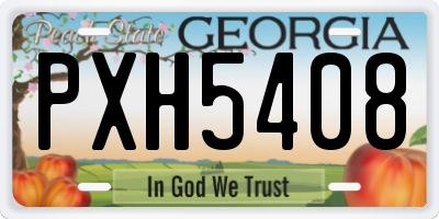 GA license plate PXH5408