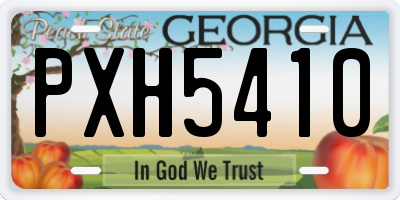 GA license plate PXH5410