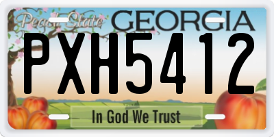 GA license plate PXH5412
