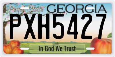 GA license plate PXH5427