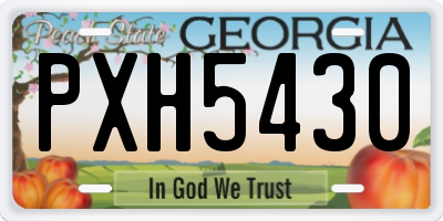 GA license plate PXH5430