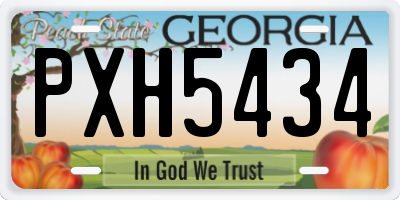 GA license plate PXH5434