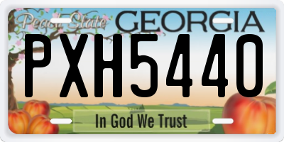 GA license plate PXH5440