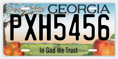 GA license plate PXH5456