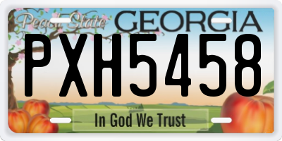 GA license plate PXH5458